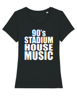 90's Stadium House Music Tricou mânecă scurtă guler larg fitted Damă Expresser