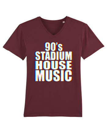 90's Stadium House Music Burgundy