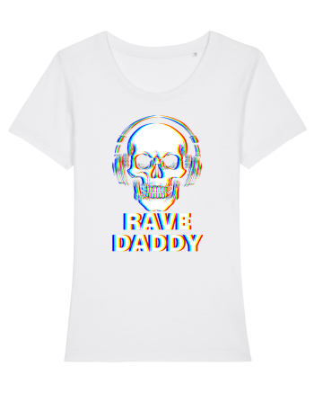 Rave Daddy EDM Skull White