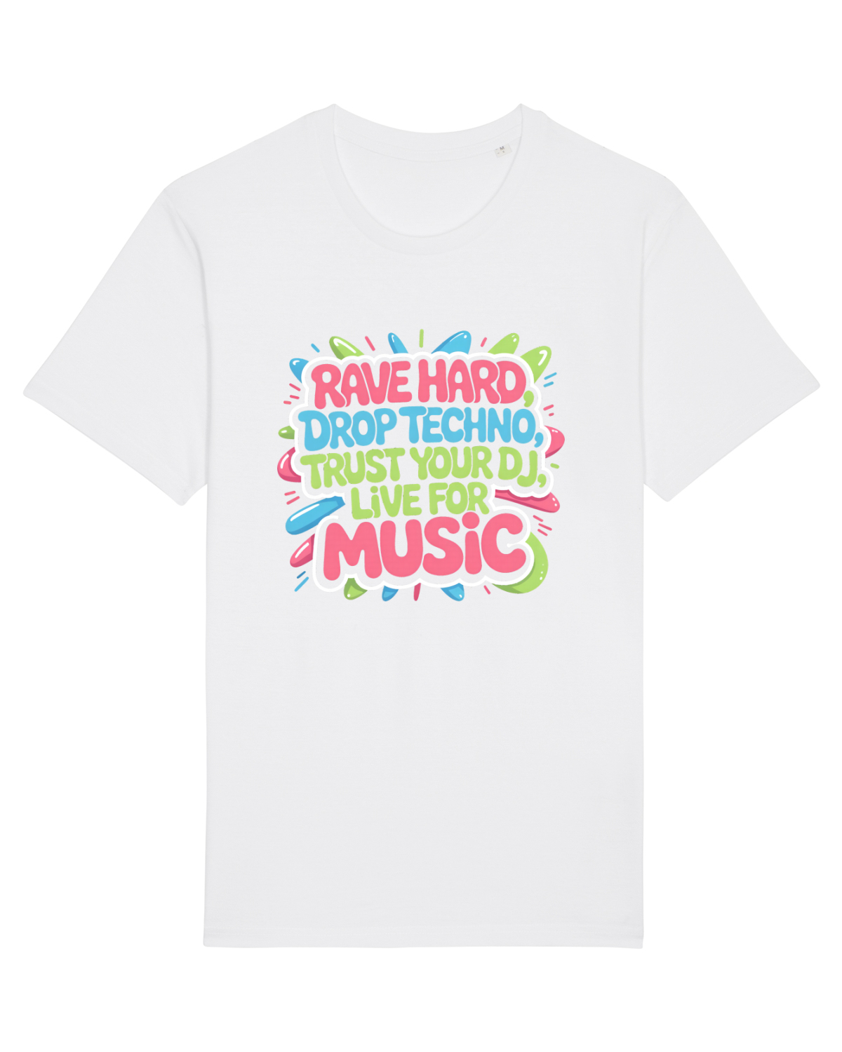 Tricou mânecă scurtă Unisex Rocker White