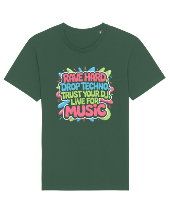 Rave Hard Drop Techno Trust Your DJ Live For Music Bottle Green