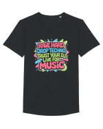 Rave Hard Drop Techno Trust Your DJ Live For Music Tricou mânecă scurtă guler larg Bărbat Skater