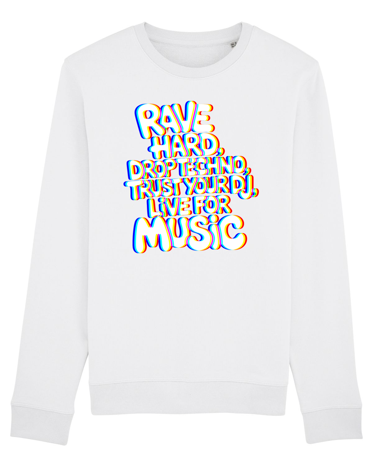 Bluză mânecă lungă Unisex Rise White
