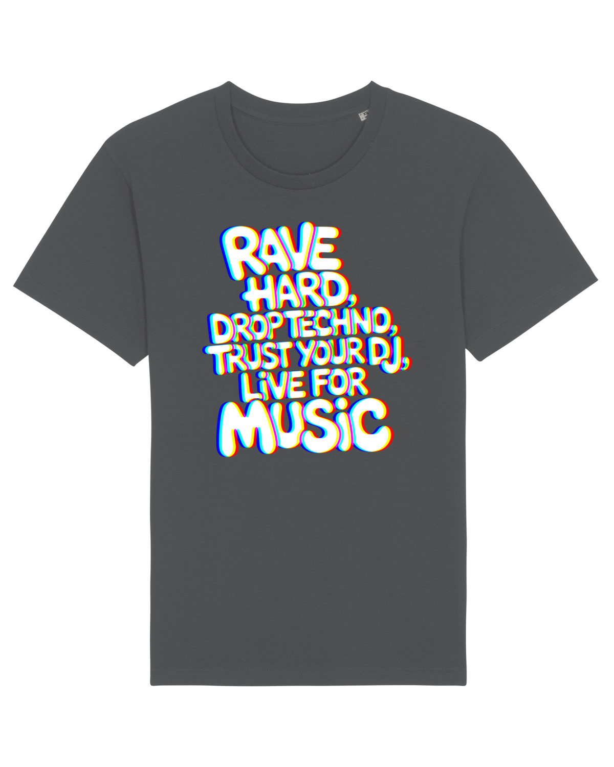 Tricou mânecă scurtă Unisex Rocker Anthracite