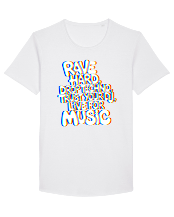 Rave Hard Drop Techno Trust Your DJ Live For Music White