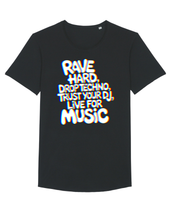 Rave Hard Drop Techno Trust Your DJ Live For Music Black