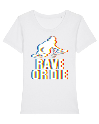 Rave Or Die Psychedelic DJ White