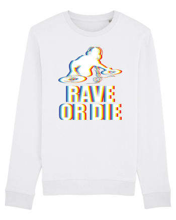 Rave Or Die Psychedelic DJ White