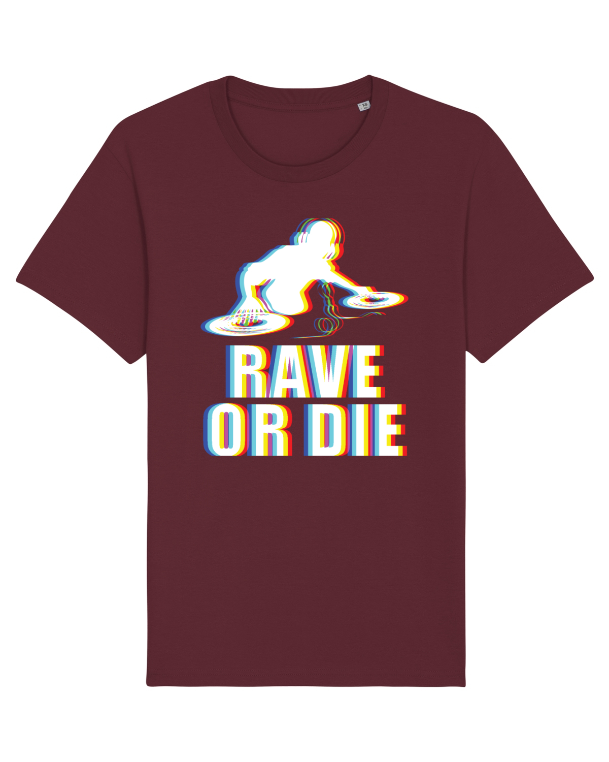 Tricou mânecă scurtă Unisex Rocker Burgundy