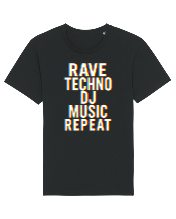 Rave Techno DJ Music Repeat Tricou mânecă scurtă Unisex Rocker