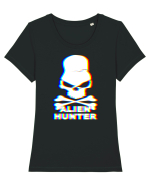 Skull Alien Hunter Tricou mânecă scurtă guler larg fitted Damă Expresser