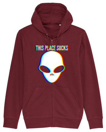 This Place Sucks Alien Burgundy
