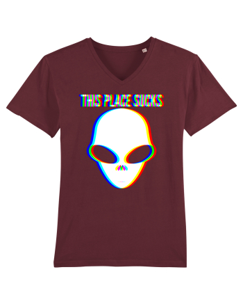 This Place Sucks Alien Burgundy