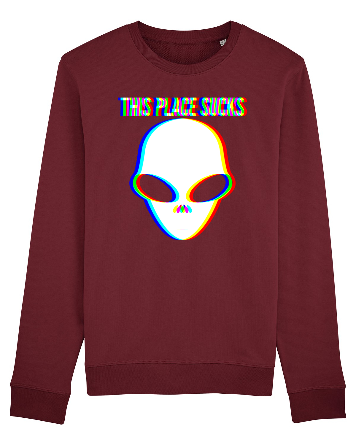 Bluză mânecă lungă Unisex Rise Burgundy