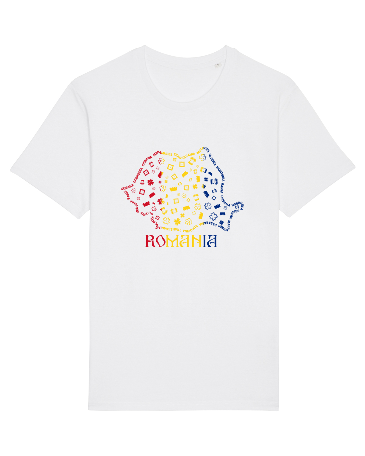 Tricou mânecă scurtă Unisex Rocker White