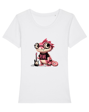 Pink Punk -lizard 3 White