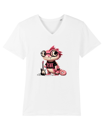 Pink Punk -lizard 3 White