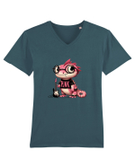 Pink Punk -lizard 3 Tricou mânecă scurtă guler V Bărbat Presenter