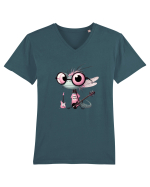 Pink Punk -dragonfly 2 Tricou mânecă scurtă guler V Bărbat Presenter