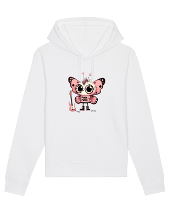 Pink Punk -butterfly 1 White