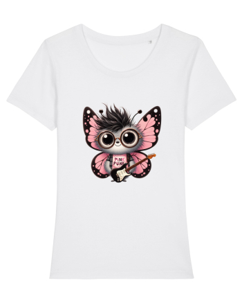 Pink Punk -butterfly 2 White