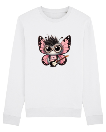 Pink Punk -butterfly 2 White