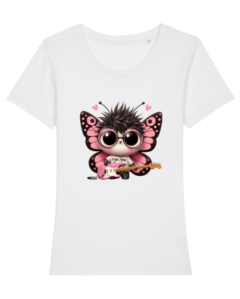 Pink Punk -butterfly 3 White