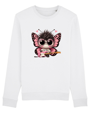 Pink Punk -butterfly 3 White