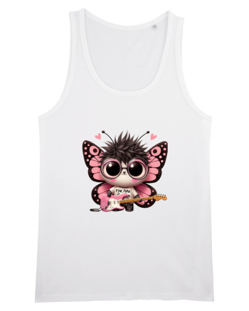 Pink Punk -butterfly 3 White