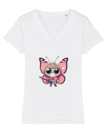 Pink Punk -butterfly 4 White