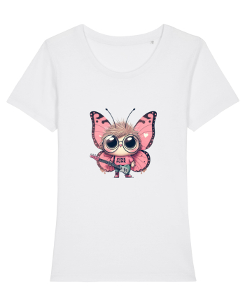 Pink Punk -butterfly 4 White