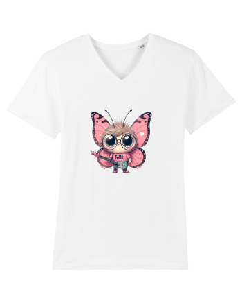 Pink Punk -butterfly 4 White
