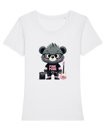 Pink Punk -gray bear 1 White