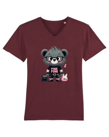 Pink Punk -gray bear 1 Burgundy
