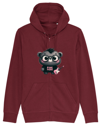 Pink Punk -gray bear 3 Burgundy
