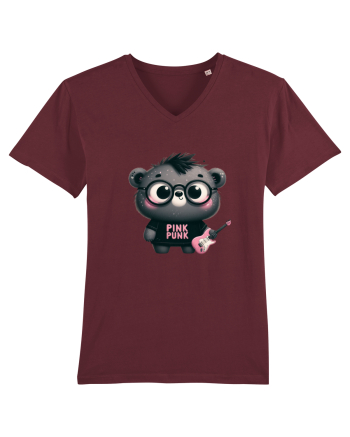 Pink Punk -gray bear 3 Burgundy