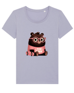 Pink Punk -gray bear 4 Tricou mânecă scurtă guler larg fitted Damă Expresser