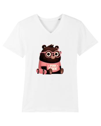 Pink Punk -gray bear 4 White