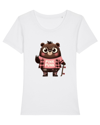 Pink Punk -gray bear 5 White