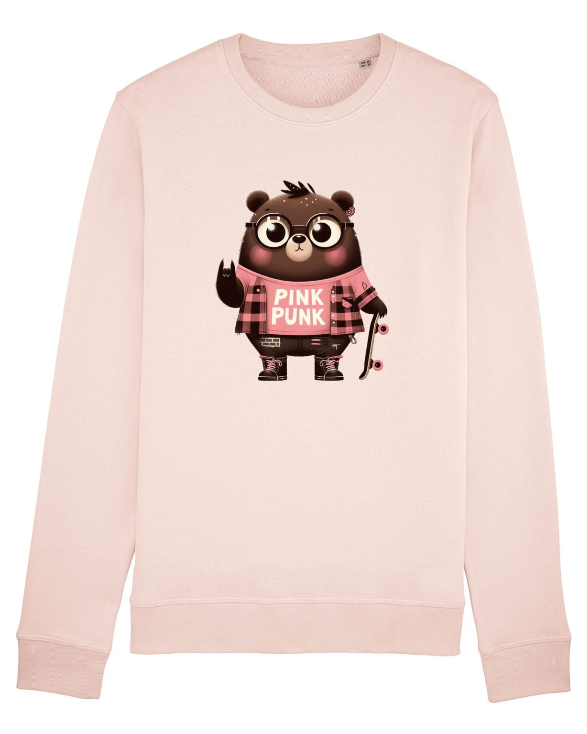 Bluză mânecă lungă Unisex Rise Candy Pink