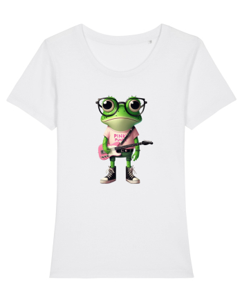 Pink Punk -green toad 2 White