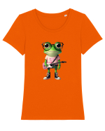 Pink Punk -green toad 2 Tricou mânecă scurtă guler larg fitted Damă Expresser