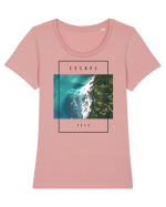 Escape Tricou mânecă scurtă guler larg fitted Damă Expresser