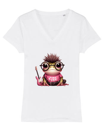 Pink Punk -green toad 3 White