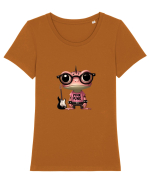 Pink Punk -pink toad 3 Tricou mânecă scurtă guler larg fitted Damă Expresser