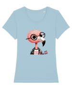 Pink Punk -pink flamingo 1 Tricou mânecă scurtă guler larg fitted Damă Expresser