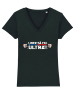 Liber sa fiu Ultra Rosu Albastru Tricou mânecă scurtă guler V Damă Evoker