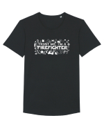 FIREFIGHTER Tricou mânecă scurtă guler larg Bărbat Skater