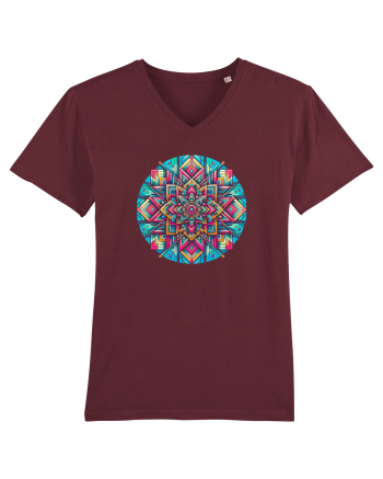 ABSTRACT GEOMETRIC  Burgundy