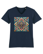 ABSTRACT GEOMETRIC 3 Tricou mânecă scurtă guler V Bărbat Presenter